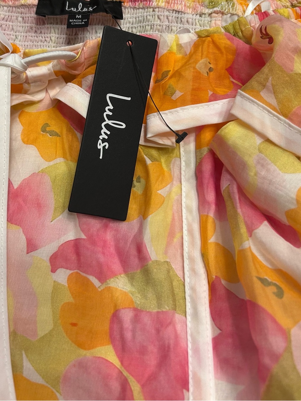 Lulus Mini Dress Size Medium Cutest Instinct Floral Halter Cold-Shoulder NEW - Picture 16 of 16
